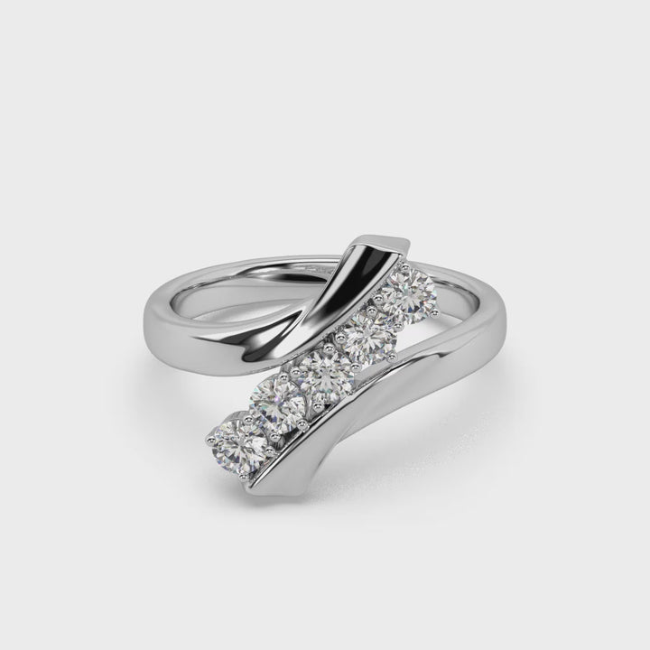 Riven Shank Lab Diamond Ring