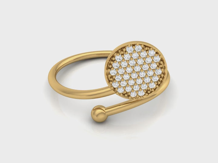 Classic Cluster Lab Diamond Ring