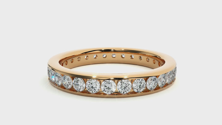 Lab Diamond Flat Band Eternity Ring