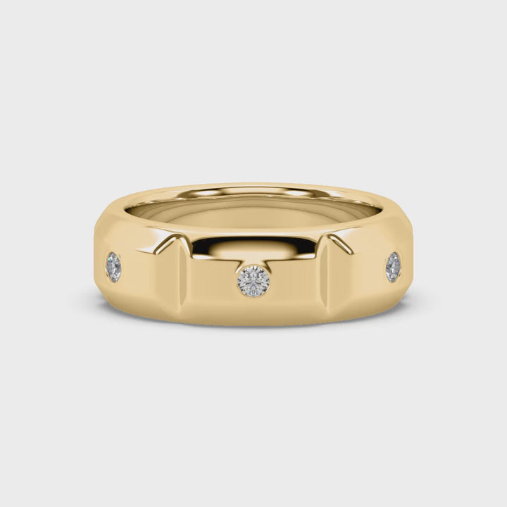 Curvy Edge Lab Diamond Men Ring