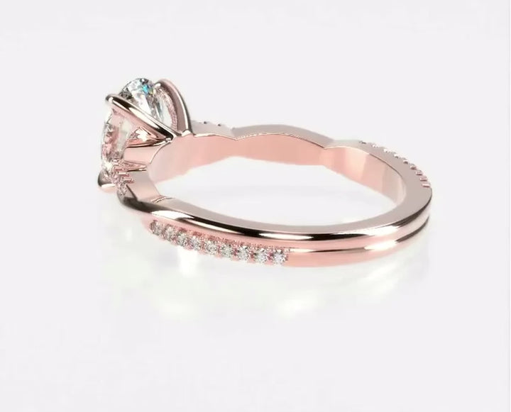 Twisted Love 1.5 Carat Oval Solitaire Ring