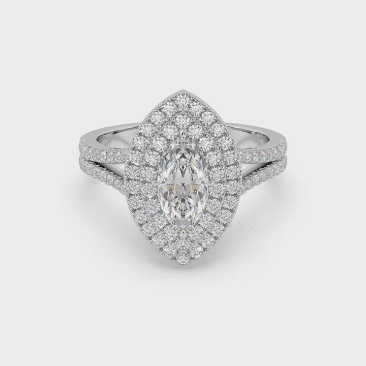 Marquise V Shining Lab Diamond 0.6 Ct Solitaire Ring