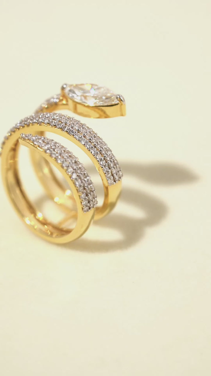 True Diamond Twister Ring (1 Carat Head )