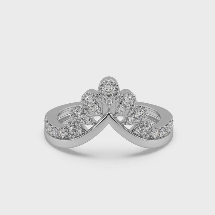 Imperial Crown Stackable Lab Diamond Cocktail ring