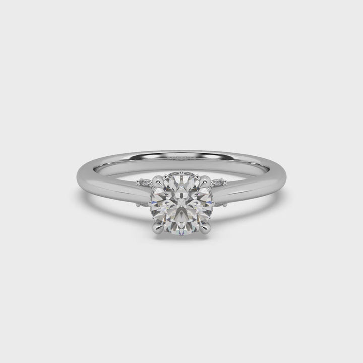 Royal Hidden Halo Lab Diamond Solitaire ring (0.75 Carat)