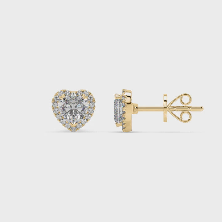 Love Of Heart Earrings (0.40 Carat Each)