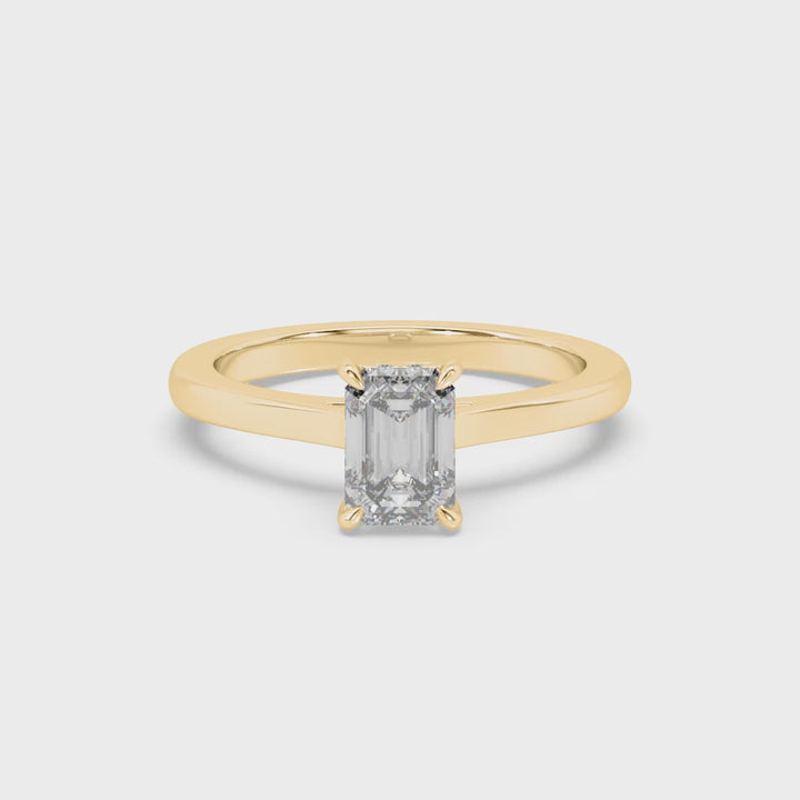 1 Carat Emerald Lab Diamond Solitaire ring