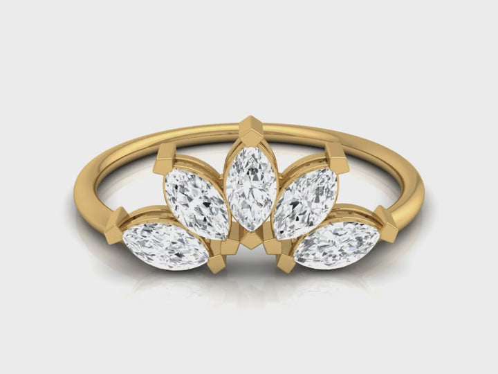 Queens Crown Lab Diamond Ring