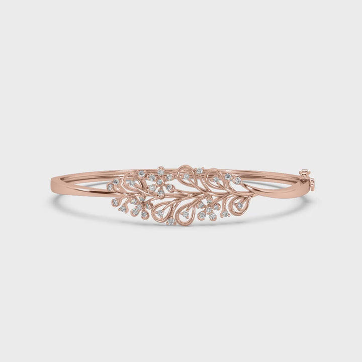 True Diamond Leaflet Charming Bangle & Bracelet