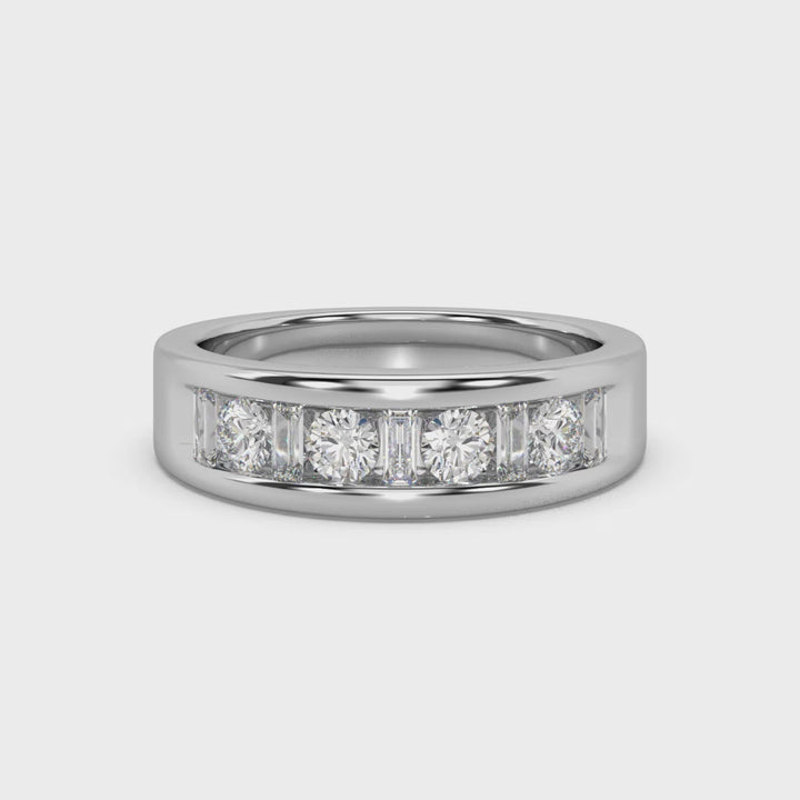 Mismatched Stone Lab Diamond Men Ring