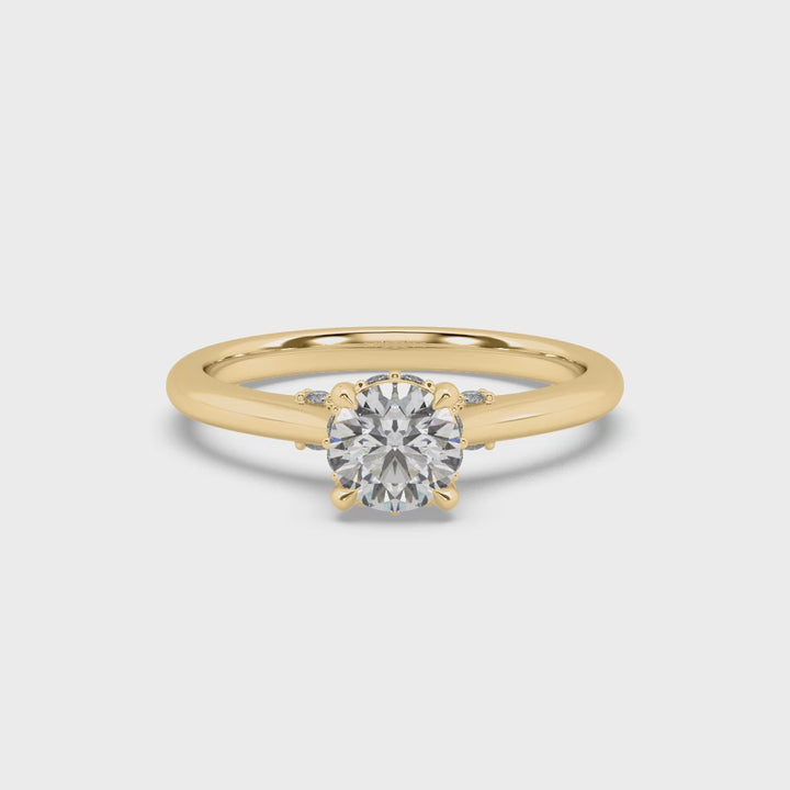 Royal Hidden Halo Lab Diamond Solitaire ring (0.75 Carat)