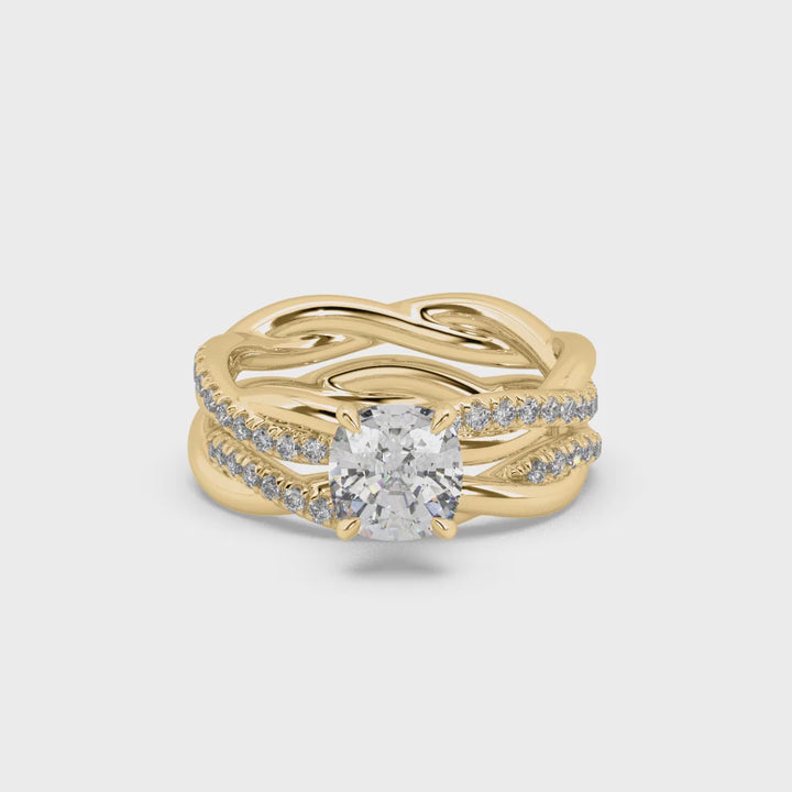 Twist Amor Lab Diamond 0.6 Ct Eternity Solitaire Ring