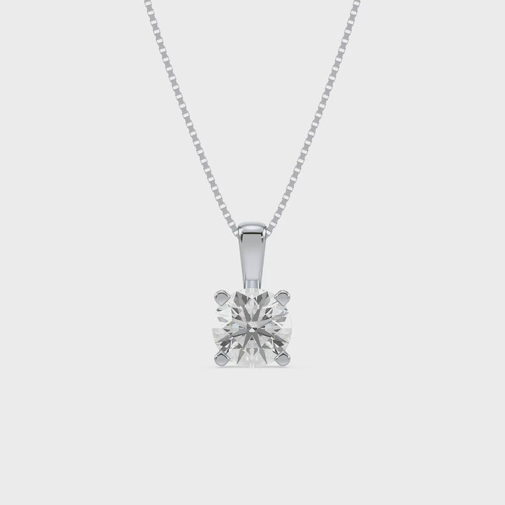 Lab Diamond 1 Ct Ritzy Radiance Solitaire Pendant