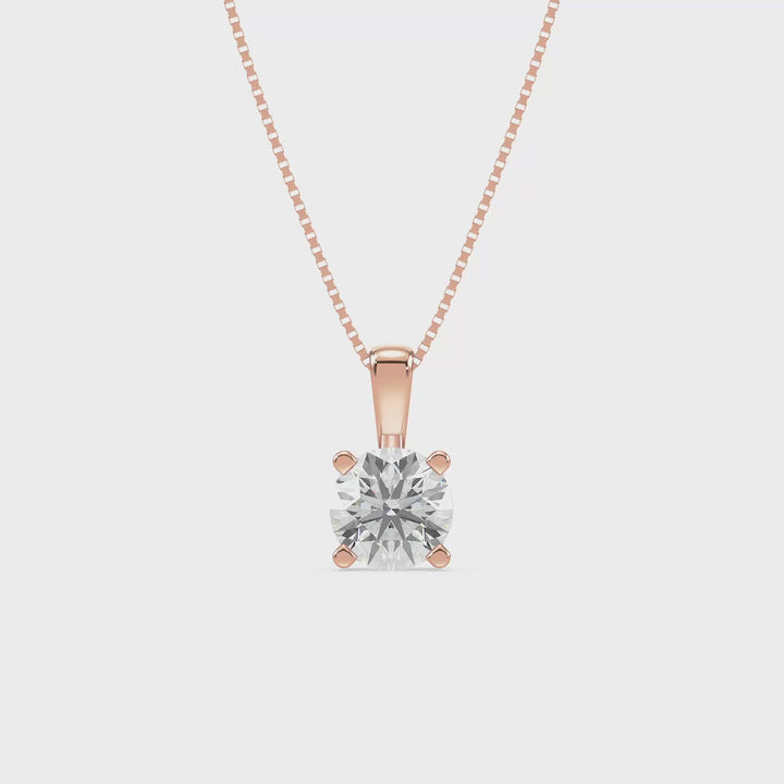 Lab Diamond 1 Ct Ritzy Radiance Solitaire Pendant