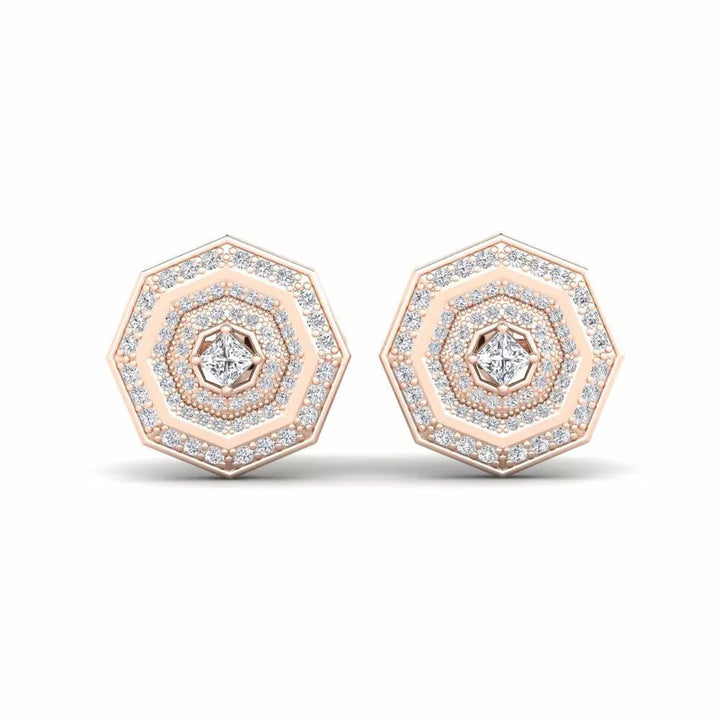 Octagon Shaped Diamond Cufflinks