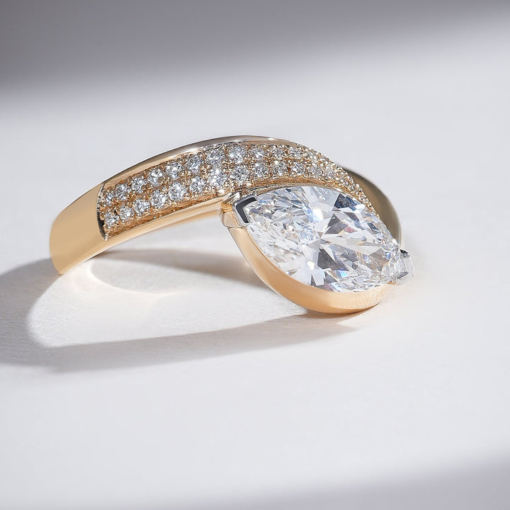Rising Ct Marquise Solitaire Ring – True Diamond IN