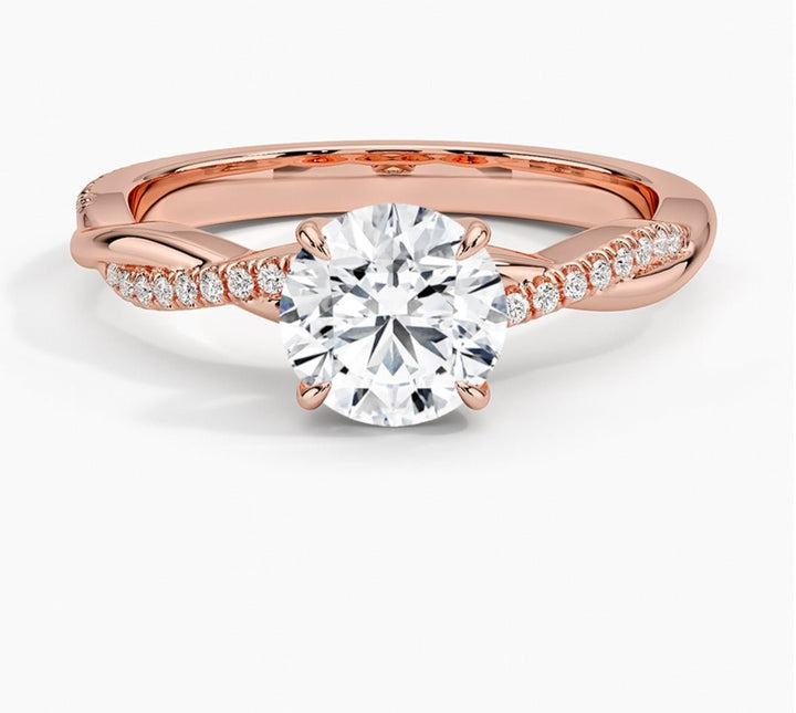 Twisted Love 1 Carat Round Solitaire Ring