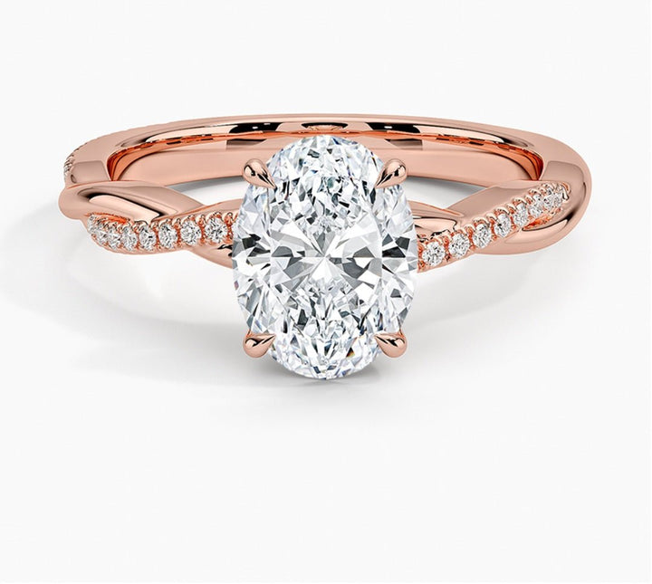 Twisted Love 1.5 Carat Oval Solitaire Ring