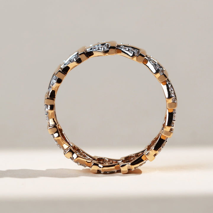 Signature TD Diamond Eternity Band circular profile view, showcasing full diamond wrap.