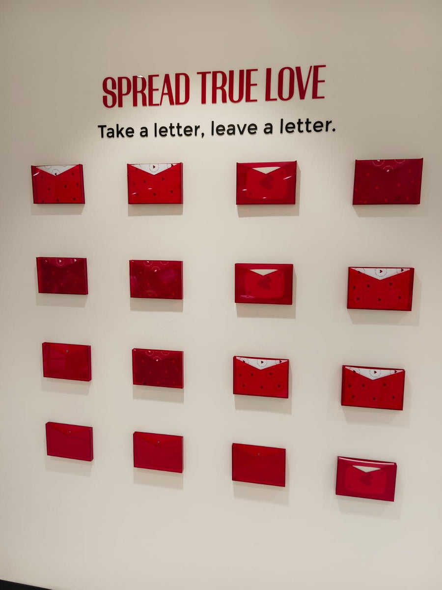 Spread True Love letter wall at True Diamond Indiranagar