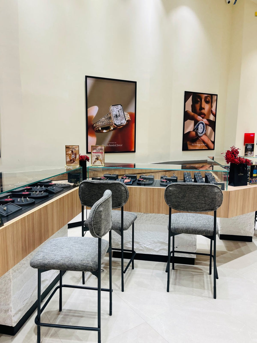 Ring display counter with seating at True Diamond Vizag