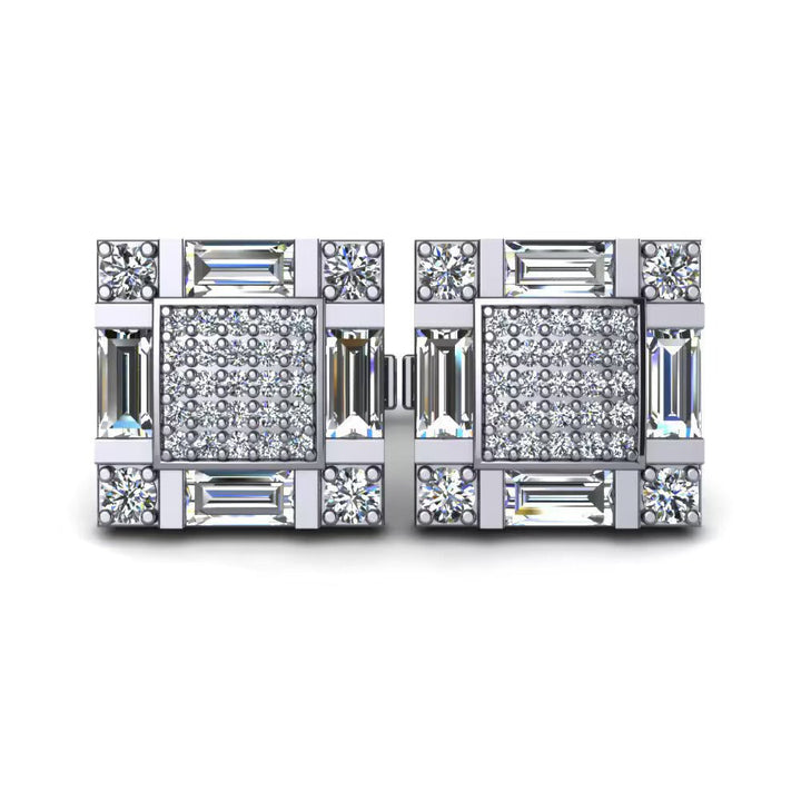 Elegant Square Diamond Cufflinks