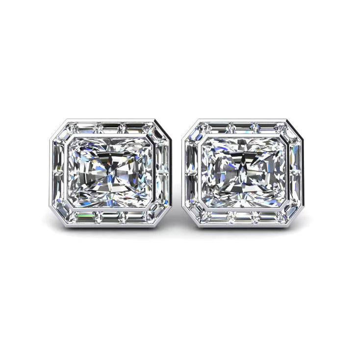 Classic Radiant Solitaire Cufflinks (4.8 cts)