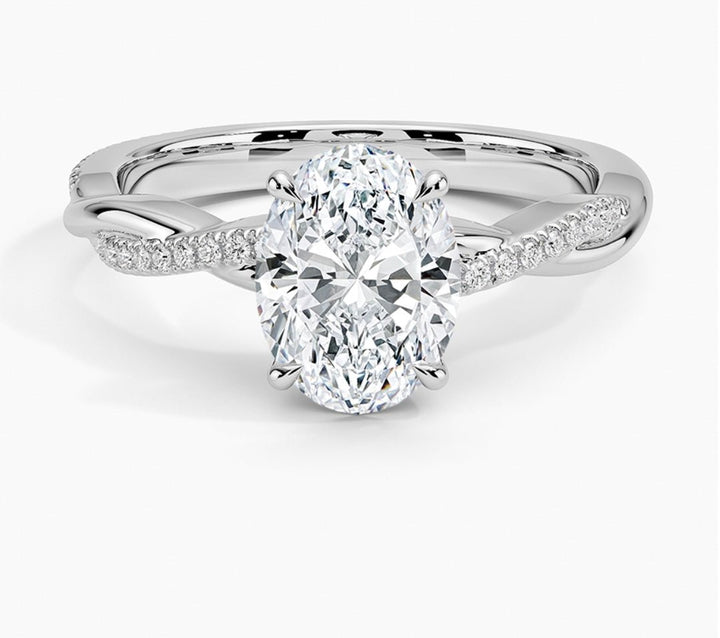 Twisted Love 1.5 Carat Oval Solitaire Ring