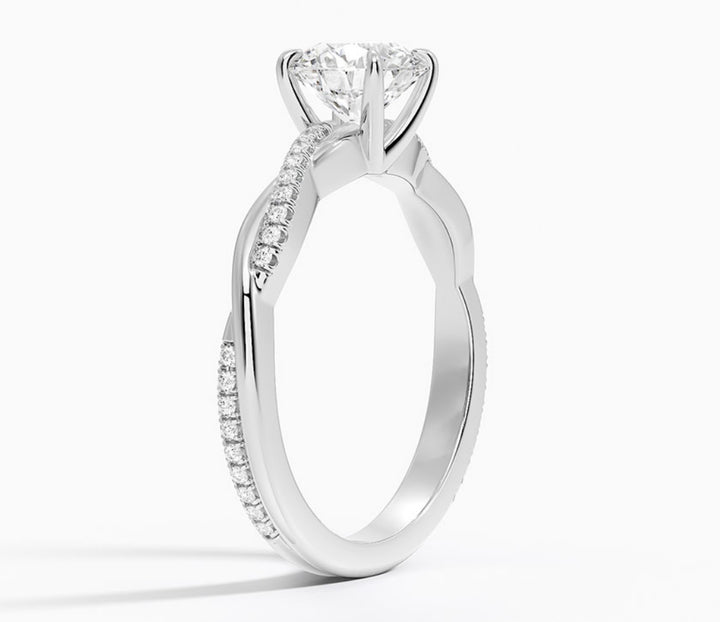 Twisted Love 1 Carat Round Solitaire Ring