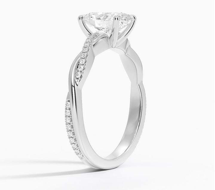 Twisted Love 1.5 Carat Oval Solitaire Ring