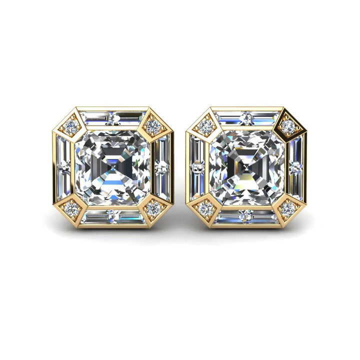 Classic Asscher Solitaire Cufflinks (3.4 cts)