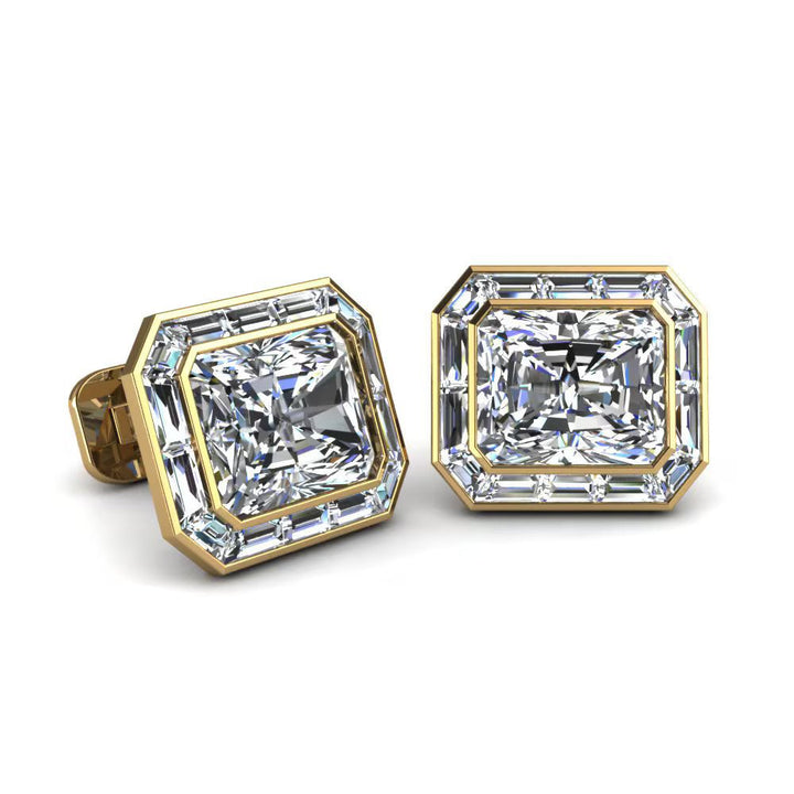 Classic Radiant Solitaire Cufflinks (4.8 cts)