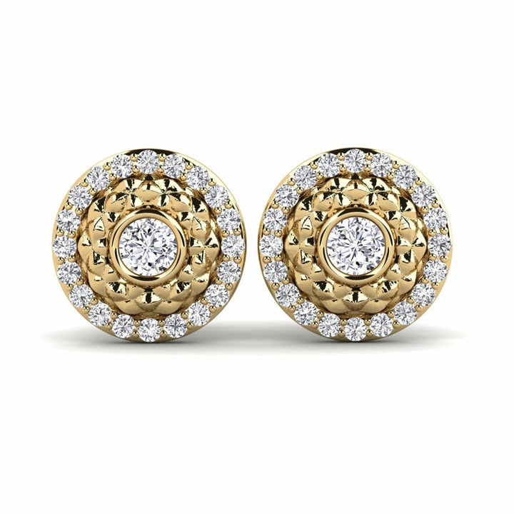 Fancy Round Halo Solitaire Cufflinks (2.9 cts)