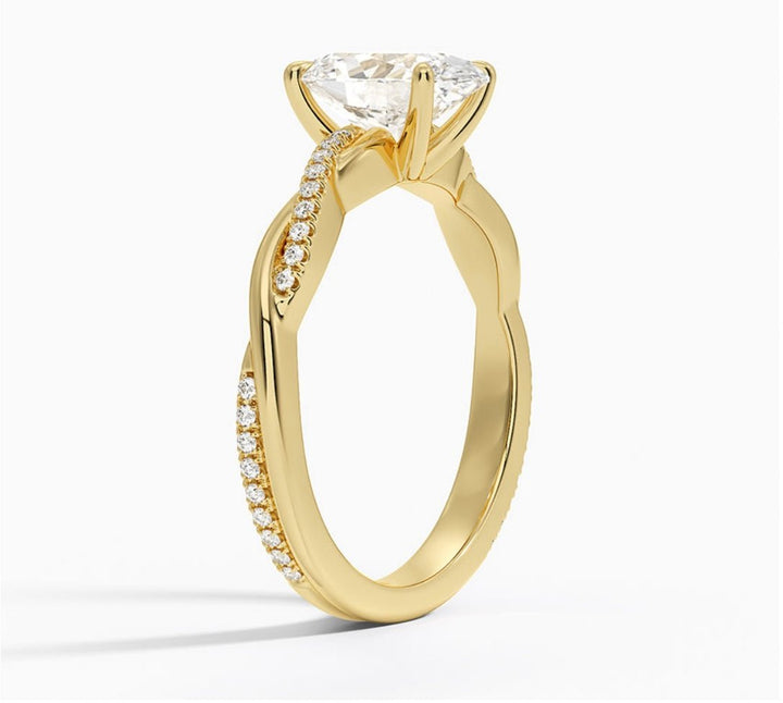 Twisted Love 1.5 Carat Oval Solitaire Ring