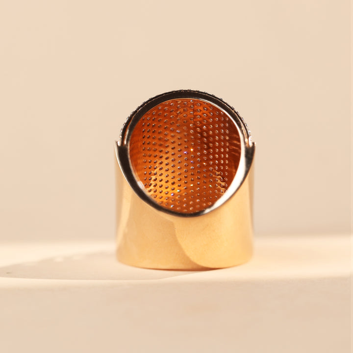 Inside view of Ziba 3 Ct Cocktail Ring showing detailed craftsmanship and structure.