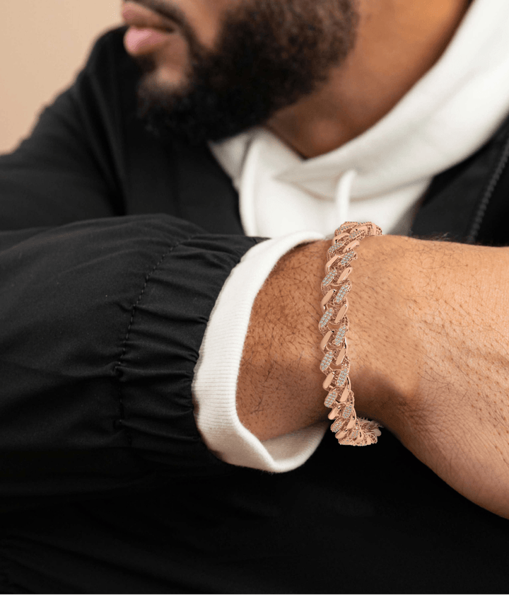 True Diamond Luxurious Links Mens Bracelet