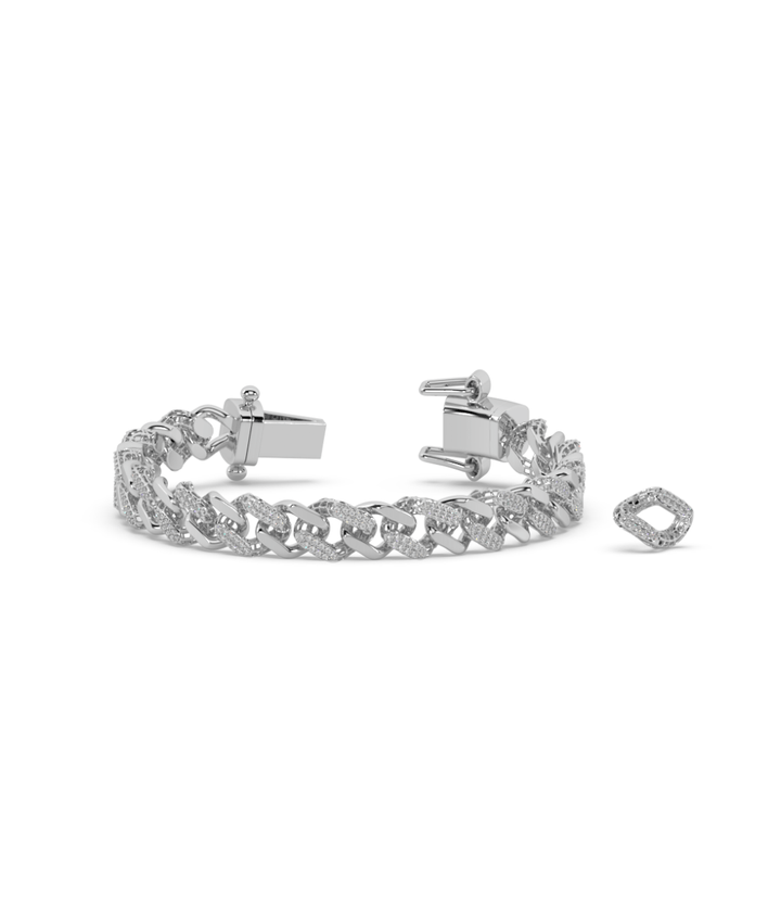 True Diamond Luxurious Links Mens Bracelet