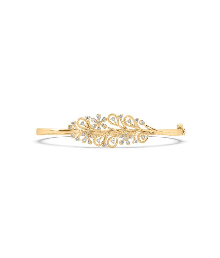 True Diamond Leaflet Charming Bangle & Bracelet