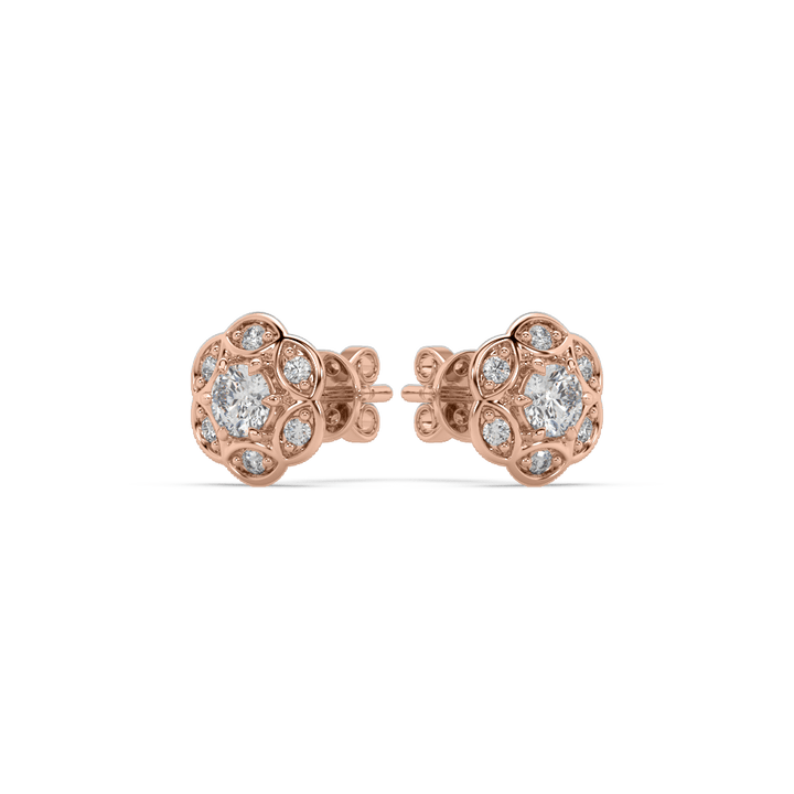 Floral Cluster Earrings (0.25 Carat Each)