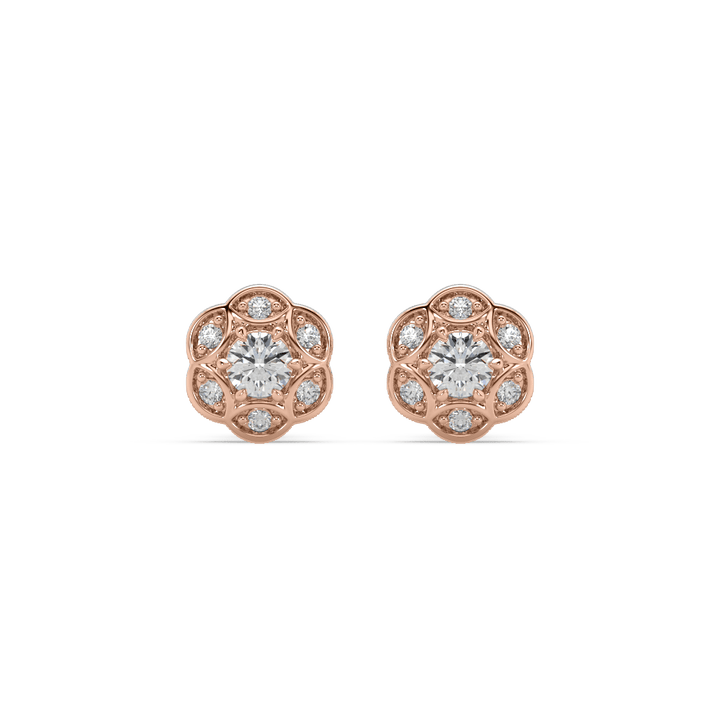 Floral Cluster Earrings (0.25 Carat Each)