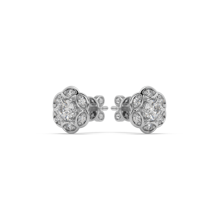 Floral Cluster Earrings (0.25 Carat Each)