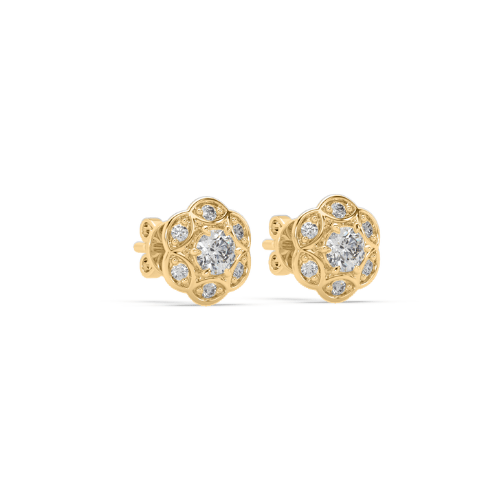 Floral Cluster Earrings (0.25 Carat Each)