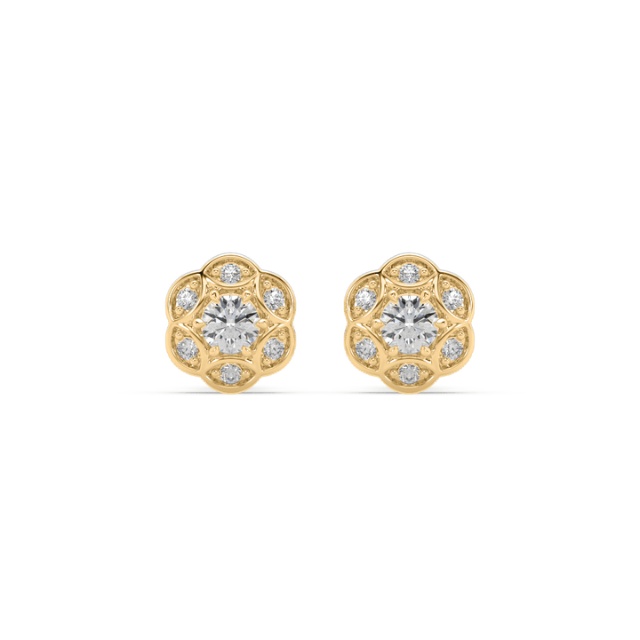 Floral Cluster Earrings (0.25 Carat Each)