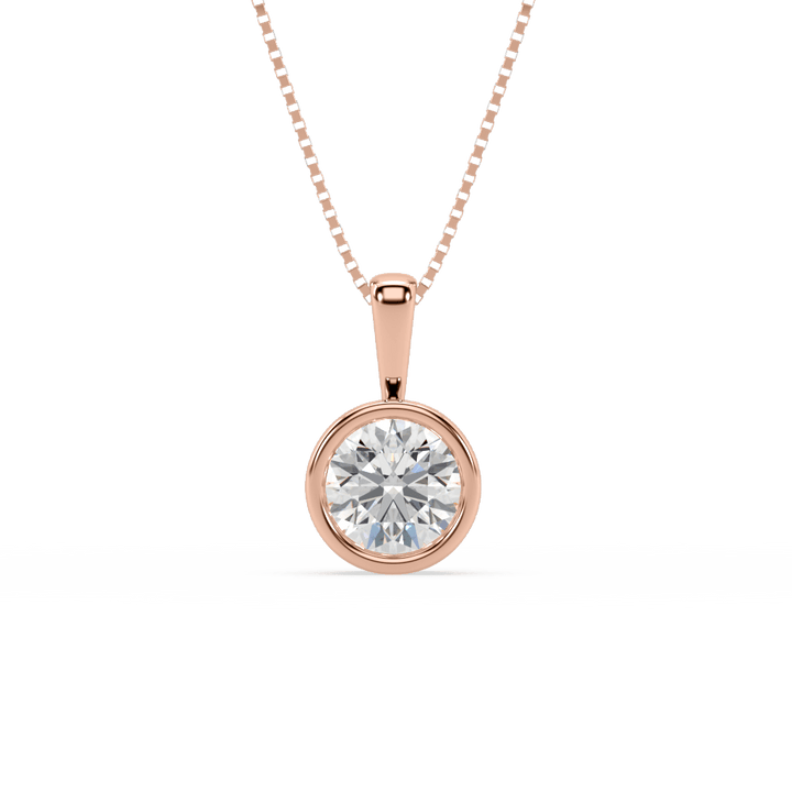 Lab Diamond 1 Ct Sparkling Solitaire Pendant