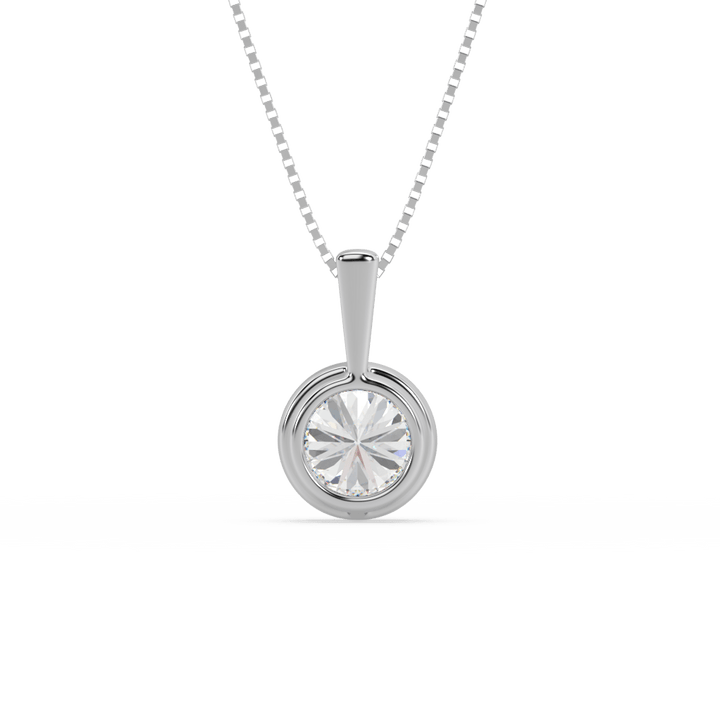 Lab Diamond 1 Ct Sparkling Solitaire Pendant