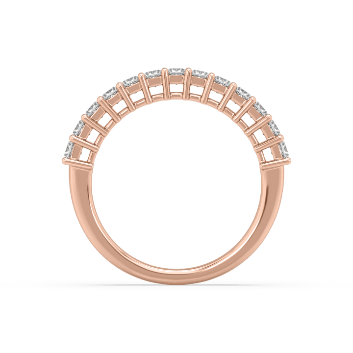 Princess Cut Lab Diamond Mid Eternity Band