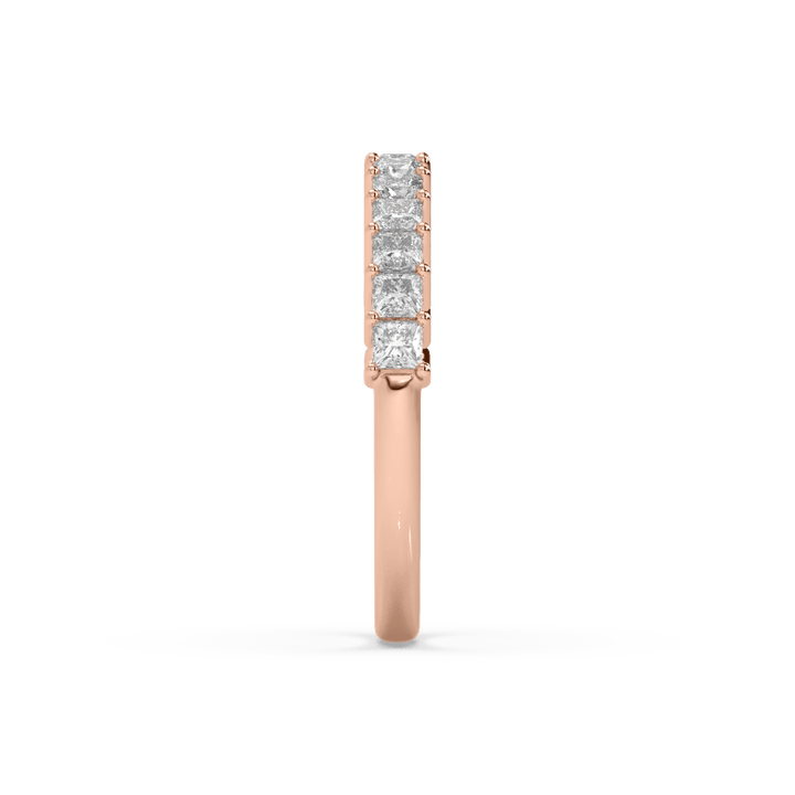 Princess Cut Lab Diamond Mid Eternity Band