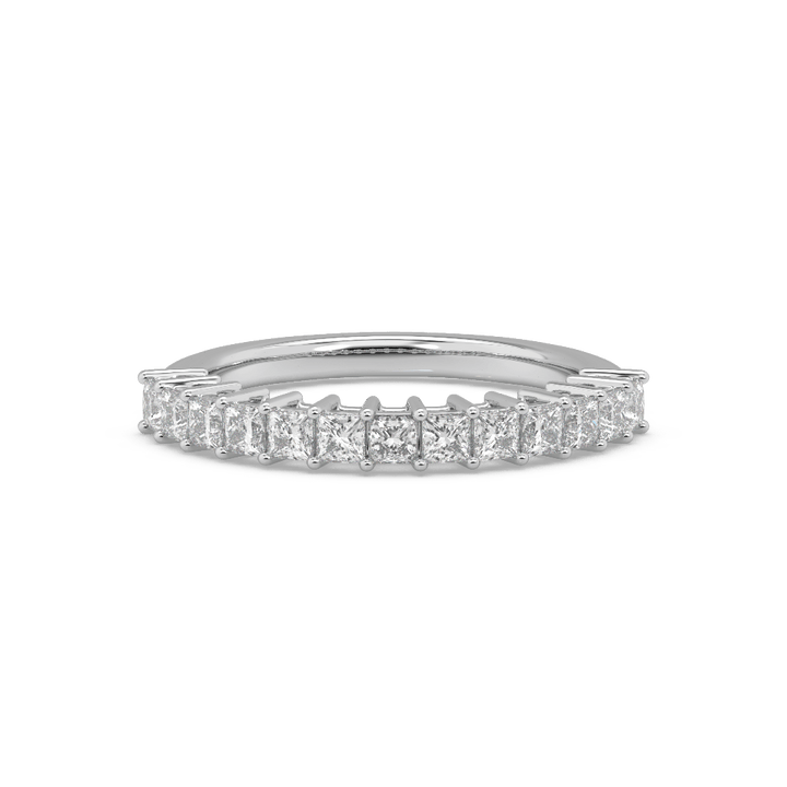 Princess Cut Lab Diamond Mid Eternity Band