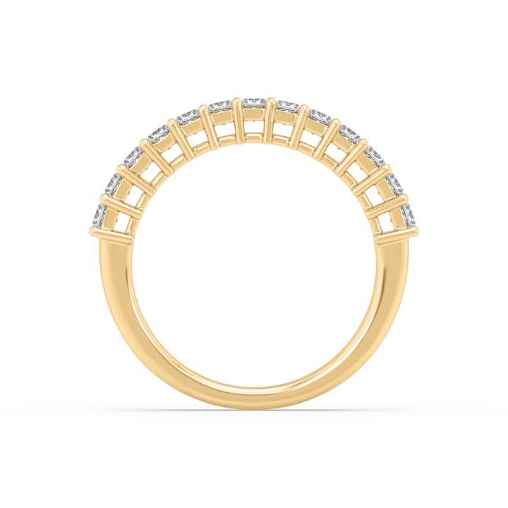 Princess Cut Lab Diamond Mid Eternity Band