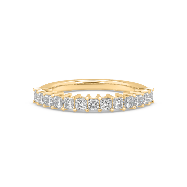 Princess Cut Lab Diamond Mid Eternity Band